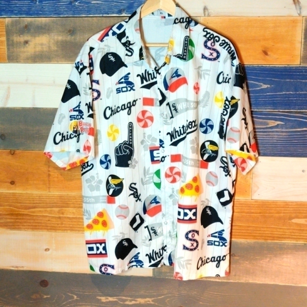 White Sox Shirt XL button down Hawaiian